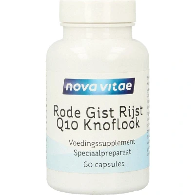 Afbeelding van Nova Vitae Rode Gist Rijst+ Q10 + Knoflook 60vc