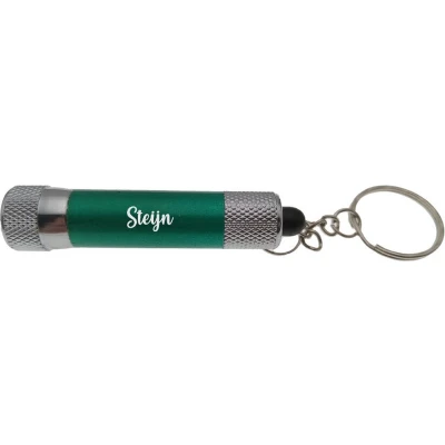 Afbeelding van Zaklamp Sleutelhanger Met Naam Groen Steijn