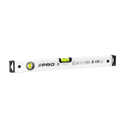 Afbeelding van PRO600 waterpas 50cm met 2% helling Ergonomisch profiel en ERS+ (Easy Reading System) Nauwkeurige Antischokabsorberende eindkappen Witte kleur