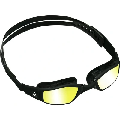 Afbeelding van Aquasphere Ninja Zwembril Volwassenen Yellow Titanium Mirrored Lens Zwart
