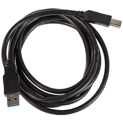 Afbeelding van PremiumCord USB 3.0 A B verbindingskabel 2m, datakabel SuperSpeed tot 5 Gbit/s, oplaadkabel, type stekker naar stekker, 9 pin, kleur zwart, lengte 2m
