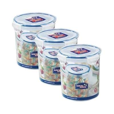 Afbeelding van Lock &amp; HPL933B Vershouddoos, voorraaddoos, rond, 1,4 liter, set van 3