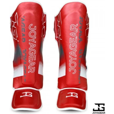 Afbeelding van De Joyagear &quot;evolution&quot; Scheenbeschermers Rood wit s Joya Fight Gear