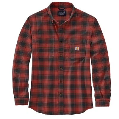 Afbeelding van Carhartt Herenhemd met lange mouwen, flanel, L/S Plaid Shirt, red ochre, XL