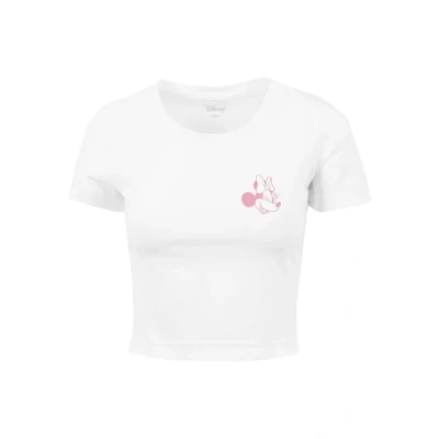 Afbeelding van Merchcode Minnie Mouse WINK TEE Tshirt print, Dames, Maat: Large, White