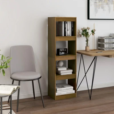 Afbeelding van Boekenkast/kamerscherm 40x30x135,5 cm grenenhout honingbruin