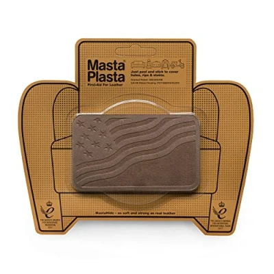 Afbeelding van MastaPlasta Direct zelfklevende premium suède en fluwelen reparatiepatch bruine vlag 10 cm x 6 (4 inch 2,4 in). Bekleding kwaliteit patches voor banken, auto interieurs, tassen, jassen meer