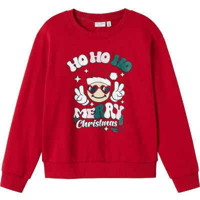 Afbeelding van Name it Nkfvismas Unisex Sweater voor kinderen, Maat: 146/152, Jester red