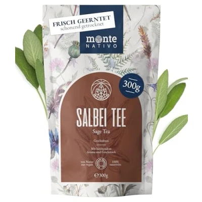 Afbeelding van Saliethee Monte Nativo (300 g) salie thee voorzichtig gedroogd op elk moment 100% zuiver en natuurlijk losse als kruidenthee of cadeau vruchtenthee