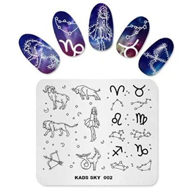 Afbeelding van KADS nieuwe nagel stempelen plaat bloem Sky Ocean Chinese stijl kunst stempel sjabloon DIY afbeelding Manicure gereedschap