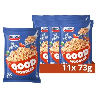 Afbeelding van Unox Good Noodles Kip Piri zonder kunstmatige kleurstoffen en conserveermiddelen 11 x 73 g