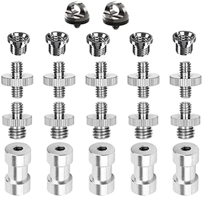 Afbeelding van 22 Stuks Schroeven 1/4&quot;Naar 3/8&quot; Converteren, Camera Schroef Mount Set, Schroefdraadadapter Converter, voor Camera, Statief, Monopod, Lichtstatief