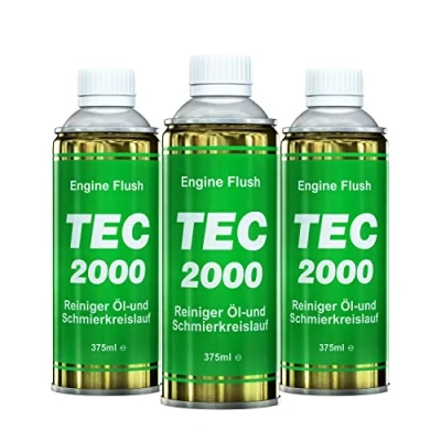 Afbeelding van TEC 2000 Motorspoeling 3 x Engine Flush motorreiniger voor benzine, diesel of gasmotoren 375 ml set brandstofadditief systeemreiniging extra motorverzorging,