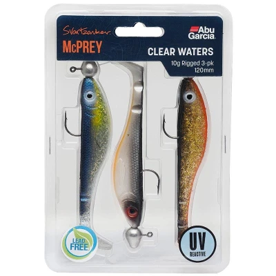 Afbeelding van Abu Garcia Svartzonker McPrey Prerigged (3 pcs) UV Reactive 12mm 10gr Kleur : Clear Waters