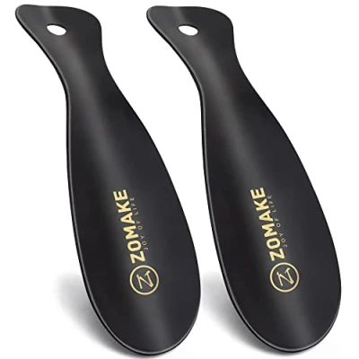 Afbeelding van ZOMAKE Metalen Schoenhoorn 2st Kleine Schoenlepel Luie Schoenhelper,19cm Korte Schoenhoorns Met Haak Voor Mannen Vrouwen Ouderen Kinderen