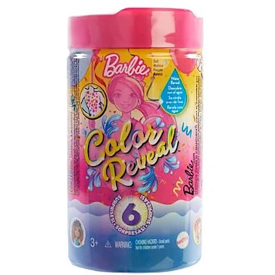 Afbeelding van Barbie tienerpop Chelsea Color Reveal junior 15,5 cm 7 delig