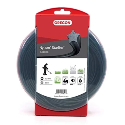 Afbeelding van Oregon Nylium Stervormig Maaidraad voor Grastrimmers en Bosmaaiers, Vijf Snijkanten Schone Afwerking, Hoogwaardig Heavy Duty Nylon, Past Op Benzine Grastrimmers, 3mm 60m (‎104884E)