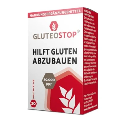 Afbeelding van GluteoStop® helpt gluten af te breken glutengevoeligheid glutenarm dieet enzym glutentabletten (30)