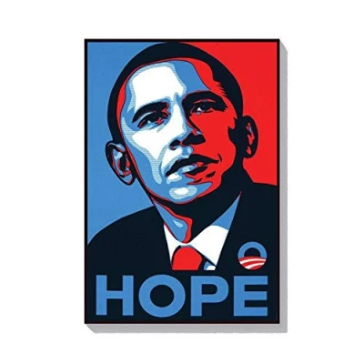 Afbeelding van Inga Obama Hope Poster Metalen bord 8x12 inch