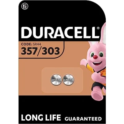 Afbeelding van 2 x Duracell 357/303 (1 blister met elk batterijen) batterijen (SR44/V357/V303/SR44W/SR44SW)