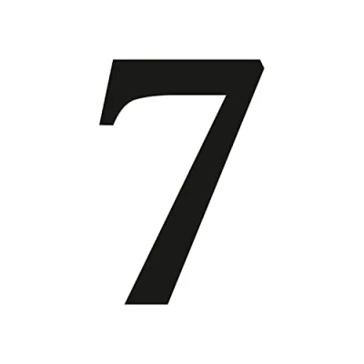 Afbeelding van kfz_471_7 Cijfersticker nr. 7 in zwart, hoogte 10 cm, zelfklevend huisnummer, cijfer om op te plakken, voor buiten, brievenbus, deur, weerbestendig