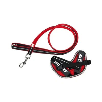 Afbeelding van IDC Powair Bundel harnas, maat: 2XS/Baby 2, rood + riem, 1,2 m met handvat en kleine karabijnhaak,