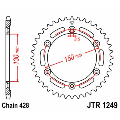 Afbeelding van Rek JT JTR1249,51