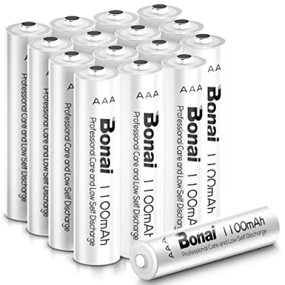 Afbeelding van BONAI AAA Batterijen Oplaadbare, 1100mAh 1,2V Ni MH Oplaadbare Hoge Capaciteit en Lange Levensduur, 16 stuks