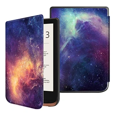 Afbeelding van Fintie Slimshell Hoes voor Pocketbook Touch HD 3 / Lux 4 Basic 2 E Reader Premium Lichtgewicht PU Leer Case Cover met Automatische Slaap/Waak Functie, Galaxy