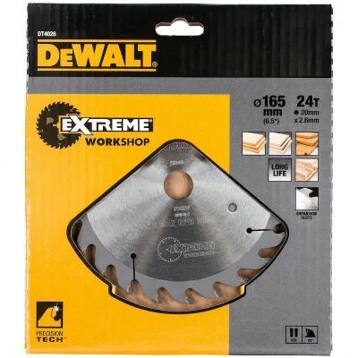 Afbeelding van DeWalt Accessoires Cirkelzaagblad S40 165x20x24t DT4026 QZ