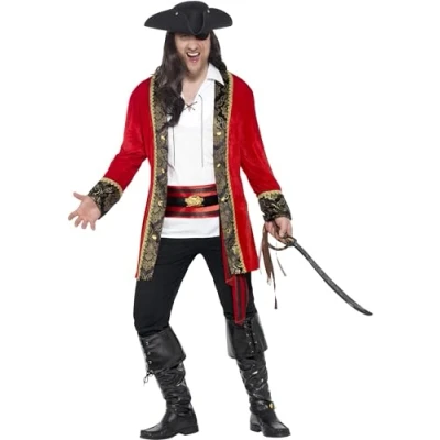 Afbeelding van Curves Pirate Captain Costume (XL)