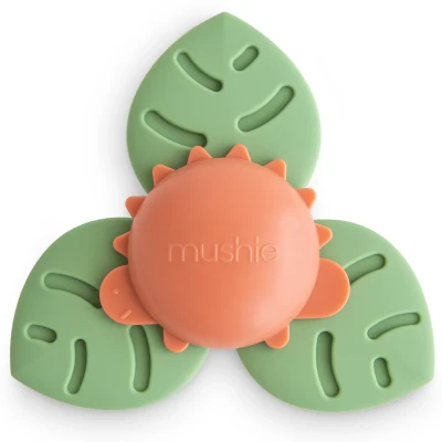 Afbeelding van Mushie babyspeeltje spinner met zuignap dino