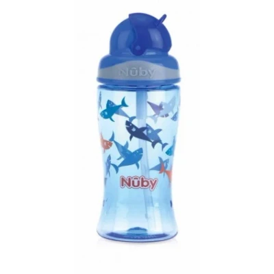 Afbeelding van Nuby Flip It Beker uit Tritan Blauw 3jaar+
