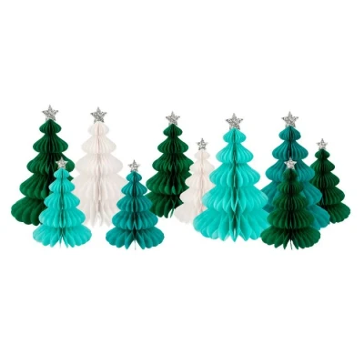 Afbeelding van Honeycombs kerstbomen groen Meri