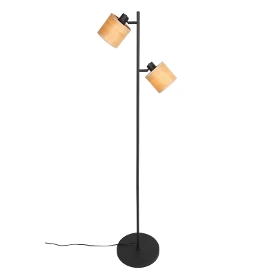 Afbeelding van Steinhauer vloerlamp Bambus zwart 3670ZW