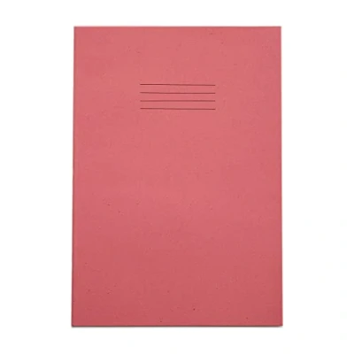 Afbeelding van RHINO Briefpapier Oefenboek A4 64 pagina&#039;s 8 mm bekleed met marge roze schoolboeken pak van 10
