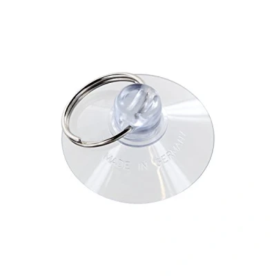 Afbeelding van 10 x zuignap, zelfklevende zuignappen, haakdraad, boring, lichtketting, sleutelring, moer, auto, camping, kartelmoer, 30, 40, 50 mm, met transparant, extra sterk, Made in Germany