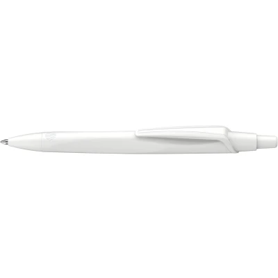 Afbeelding van 20x Balpen Schneider Reco wit, schrijfkleur: blauw