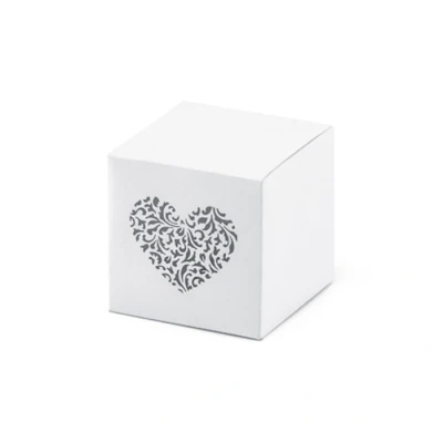 Afbeelding van Partydeco Geschenkdoosje ornament hart 10 stuks OP =