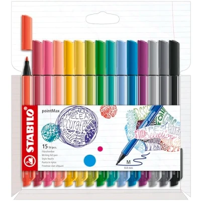 Afbeelding van Viltstift STABILO pointMax 488/15 medium assorti etui à 15 stuks