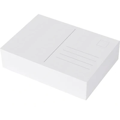Afbeelding van Blanco ansichtkaarten, 100 stuks, wit, DIN A6, creatief knutselen, individuele hoogwaardig kunstdrukpapier, 300 g/m2