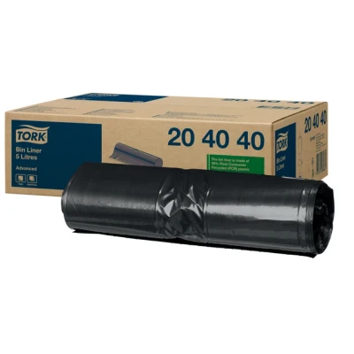 Afbeelding van Afvalzak Tork B3 33x40cm 5L zwart 204040