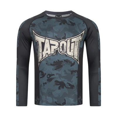 Afbeelding van Tapout Funktions Schmale Passform Duncan Longsleeve, Heren, Maat: 3XL, Camo blue