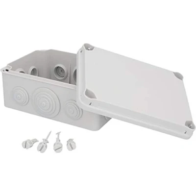 Afbeelding van UNITEC Opbouw aftakdoos, aansluitdoos, installatiebehuizing, 130 x 176 76 mm, spatwater en stofbescherming volgens IP 65, schroefdeksel