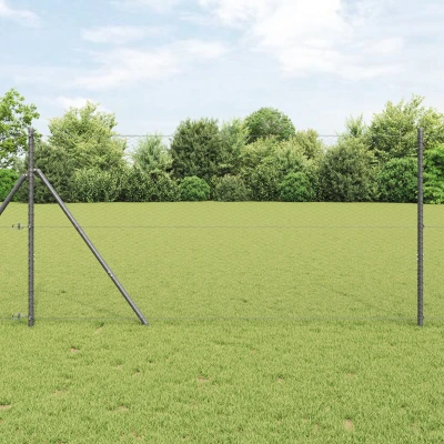 Afbeelding van vidaXL Hexagon Hek Grijs 1x50 m Staal