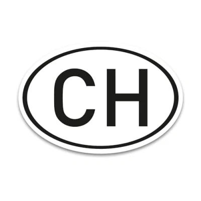 Afbeelding van CH sticker landkenteken Zwitserland I 17,5 x 11,5 cm DIN gestandaardiseerd kfz718