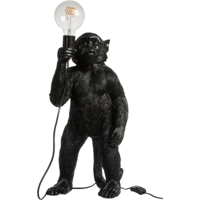 Afbeelding van J Line lamp Aap Staand polyresin zwart