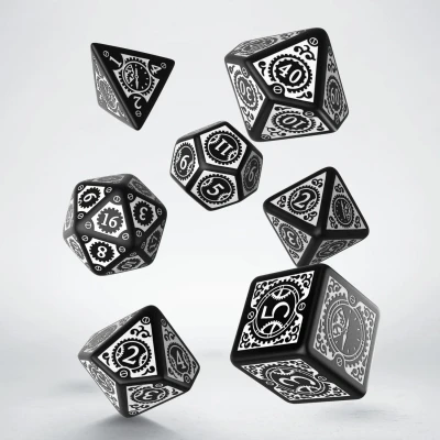 Afbeelding van Polydice Clockwork Black White Steampunk Q Workshop