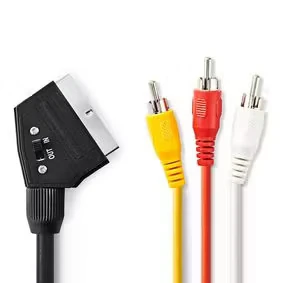 Afbeelding van Nedis SCART Kabel Male naar 3x RCA 2 m 30 stuks CVGT31130BK20