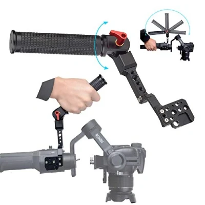 Afbeelding van 200 graden verstelbare handgreep voor DJI Ronin S SC S2 SC2 Gimbal Stabilizer, ergonomisch ontwerp rubberen handvat, perfect elke hoekopname..